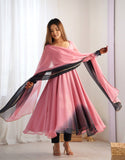 HEAVY PURE SOFT FOX GEORGETTE COLOURFULL GOWN